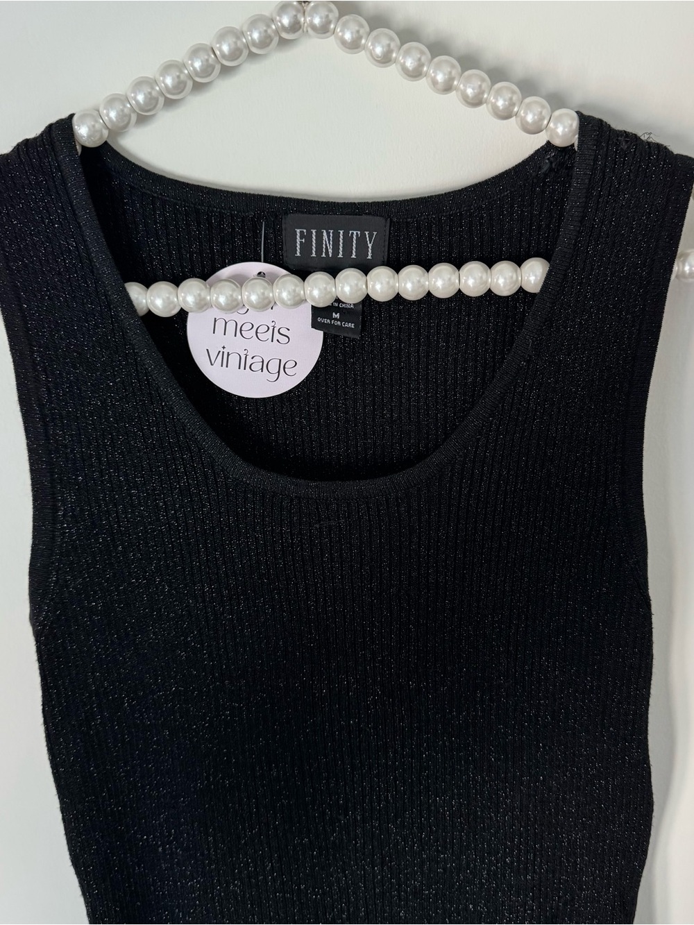 finity black sparkly tank top